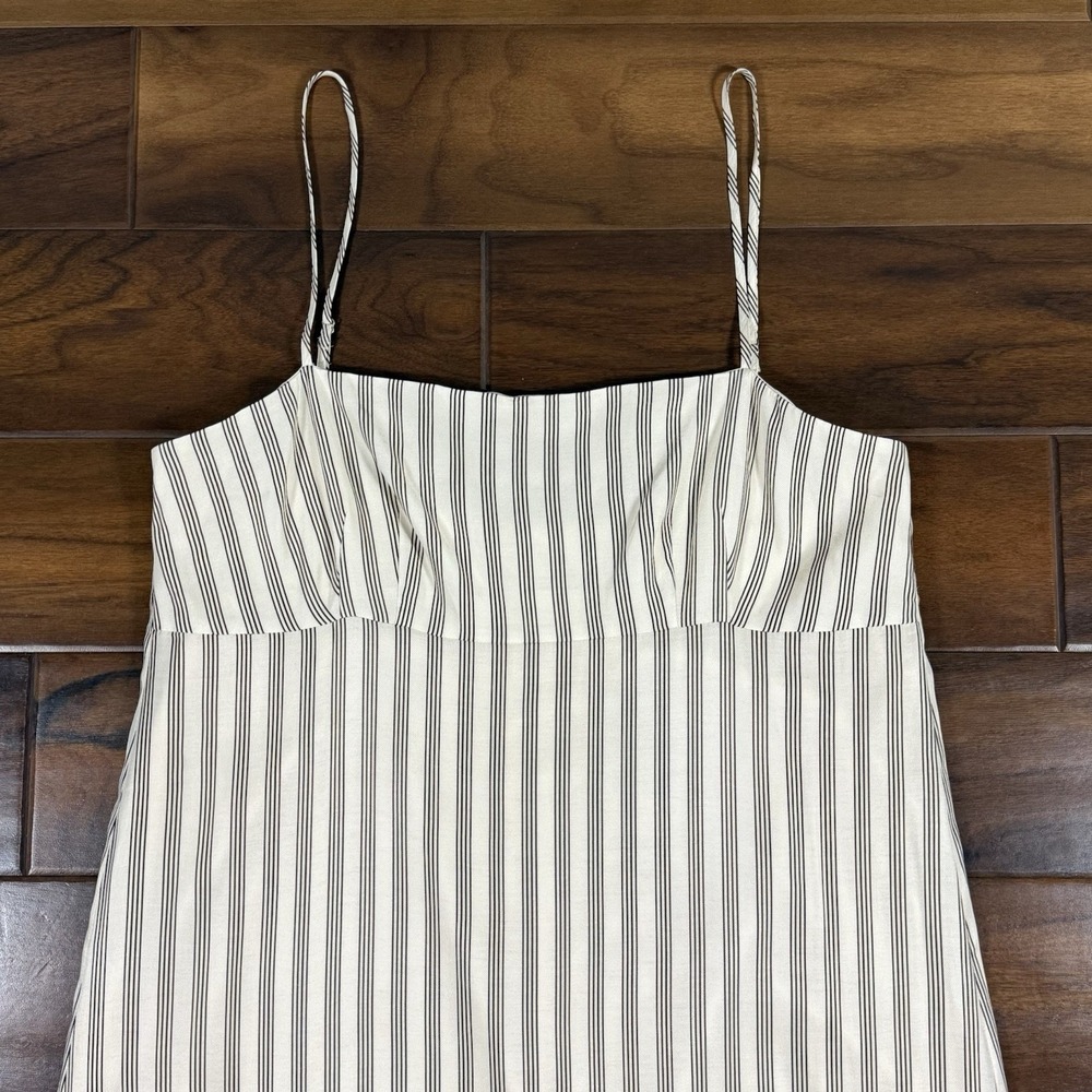Antonio Melani M.G. Style Size 12 Cream Mallie Striped Maxi Dress Mermaid Hem - Picture 2 of 13